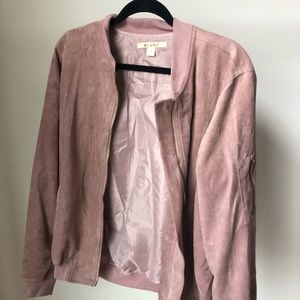 Blush Pink Bomber Jacket